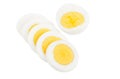 Sliced boiled eggs