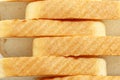Sliced bread as a background.