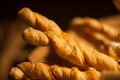 Sliced bread on basket closeup. Royalty Free Stock Photo