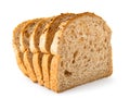 Sliced bread closeup on a white. Isolated Royalty Free Stock Photo