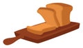 Sliced bread, illustration, vector Royalty Free Stock Photo