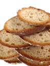 A sliced bread isolated on white Royalty Free Stock Photo