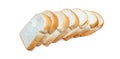 Sliced bread isolated on white background Royalty Free Stock Photo