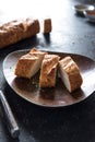 Sliced Bread Loaf on a Plate Royalty Free Stock Photo