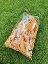 Sliced ??bread Packed in a plastic bag so that the fish inside can be read. Royalty Free Stock Photo