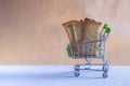 Sliced bread in shopping cart