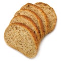 Sliced Bread Slices Stack Isolated Closeup