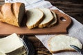 Sliced bread and spread butter Royalty Free Stock Photo