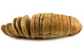 Sliced brown bread Isolated on a white background