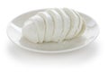 Sliced buffalo mozzarella cheese Royalty Free Stock Photo