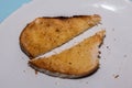 Sliced buttered toast