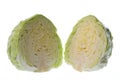 Sliced Cabbage Isolated