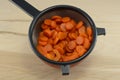 Sliced canned carrots