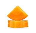 Sliced Carrot vegetable isolated on white background Royalty Free Stock Photo