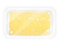 Sliced cheese in the package vector illustration