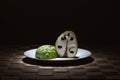 Sliced Cherimoya Royalty Free Stock Photo