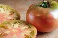 Sliced cherokee purple tomato