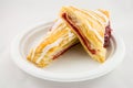 Sliced Cherry Danish Royalty Free Stock Photo