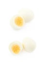 Sliced chicken egg isolated Royalty Free Stock Photo