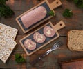 Sliced chopped ham terrine Royalty Free Stock Photo