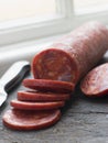 Sliced Chorizo Sausage Royalty Free Stock Photo