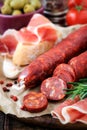 Sliced chorizo Royalty Free Stock Photo