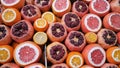 Sliced citrus fruits at the Turkish Bazaar. Royalty Free Stock Photo