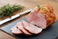 Sliced cold baked pork