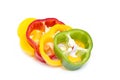 Sliced Of Colorful Sweet Peppers.