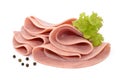 sliced cooked ham