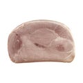 Sliced cooked ham on white background Royalty Free Stock Photo