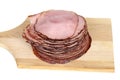 Sliced cooked ham