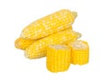 Sliced corns isolated on white Royalty Free Stock Photo