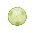 Sliced cucumber isolated on white background Royalty Free Stock Photo