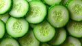 sliced cucumber top view food background