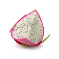 Sliced of Dragon Fruit or Pitaya isolated on white background Royalty Free Stock Photo