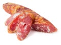 Sliced dry cured sausage Royalty Free Stock Photo