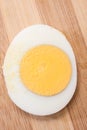 Sliced egg on the egg chopper Royalty Free Stock Photo