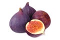 Sliced fig fruits isolated on white background Royalty Free Stock Photo