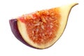 sliced fig fruits isolated on white background Royalty Free Stock Photo