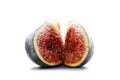 Sliced fig on white isolated background Royalty Free Stock Photo