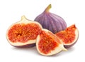 Sliced figs Royalty Free Stock Photo
