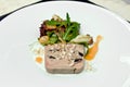 Sliced foie gras with sauce