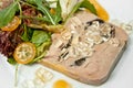 Sliced foie gras with sauce