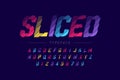 Sliced font design