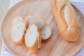 Sliced french bread Royalty Free Stock Photo