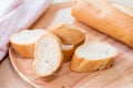 Sliced french bread baguette Royalty Free Stock Photo