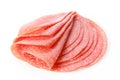 This Sliced Fresh Folded German Sausage Royalty Free Stock Photo