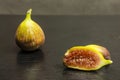 Sliced fresh fruit fig on the table. Royalty Free Stock Photo