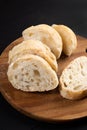 Sliced Fresh Homemade Bread called Somun on the wooden board Royalty Free Stock Photo